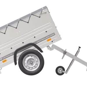 Neu Anhänger Garden Trailer 150 KIPP mit zusätzlichen Bordwänden, Stützrad und Flachplane-Neu