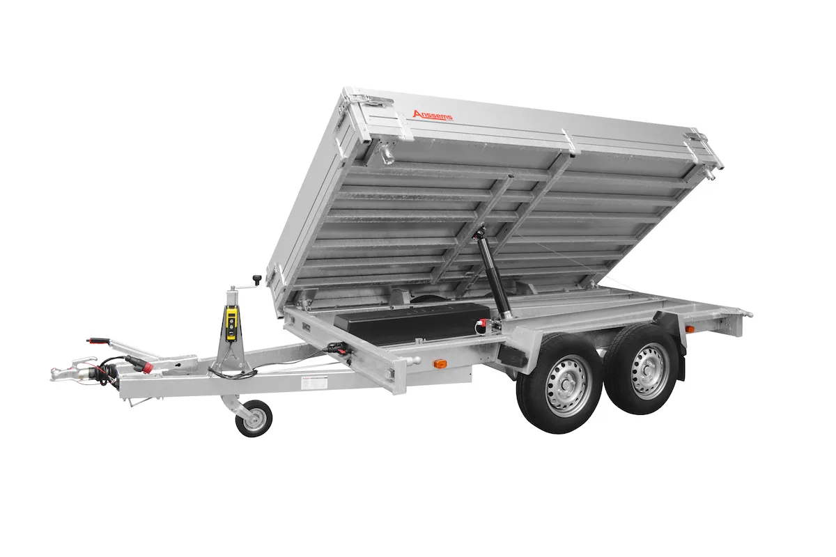 Anhänger kippbar Garden Trailer 201 KIPP mit zusätzlichen Bordwänden, Stützrad und Flachplane-Neu – Image 8