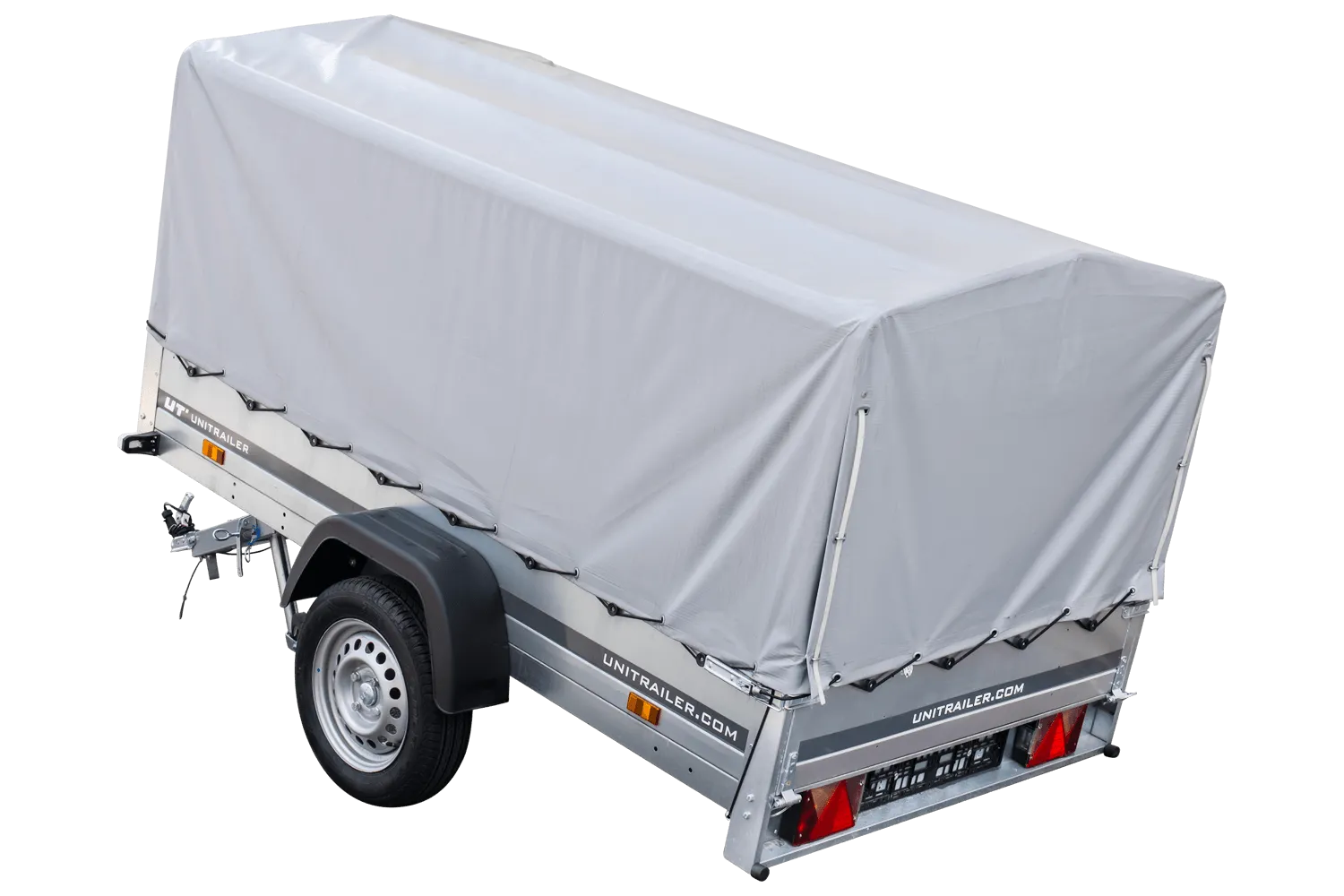 Anhänger Pkw 230×125 Garden Trailer 230 KIPP Unitrailer 750 kg mit Stützrad, Hochplane und Hochspriegel-Neu – Image 5
