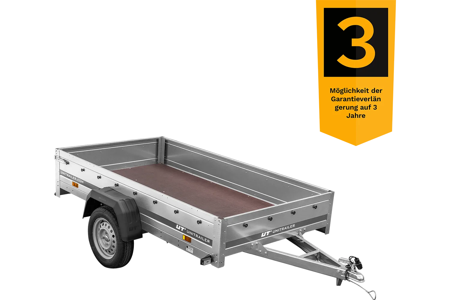 Einachsanhänger Unitrailer Garden Trailer 230 FD 230 x 125 cm mit Starrdeichsel 750 KG-Neu – Image 4