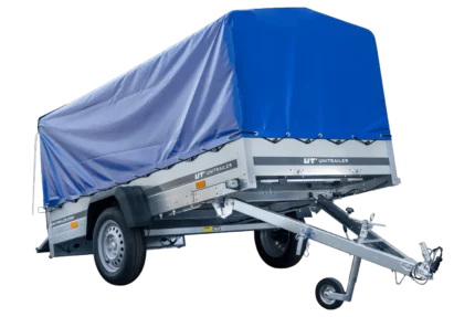 Langer PKW-Anhänger Garden Trailer 264 KIPP mit Hochplane, Spriegel und Stützrad-Neu