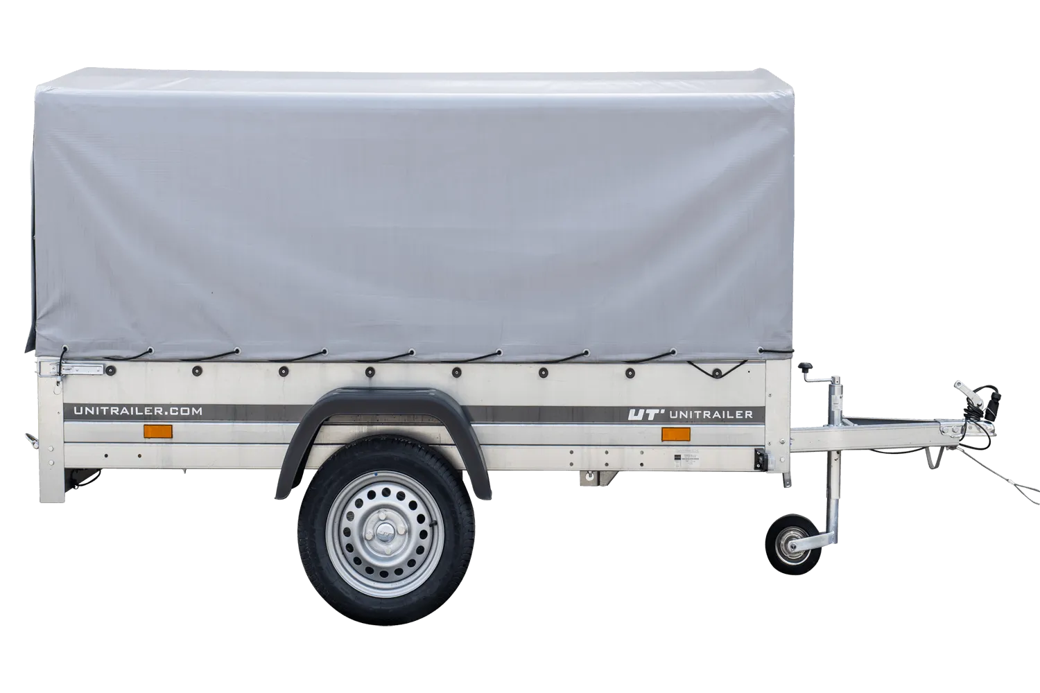 Anhänger Pkw 230×125 Garden Trailer 230 KIPP Unitrailer 750 kg mit Stützrad, Hochplane und Hochspriegel-Neu – Image 3