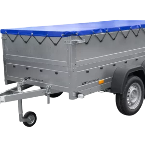 Anhänger mit zwei Achsen Garden Trailer 264/2 KIPP inkl. zusätzliche Bordwände und Flachplane-Neu