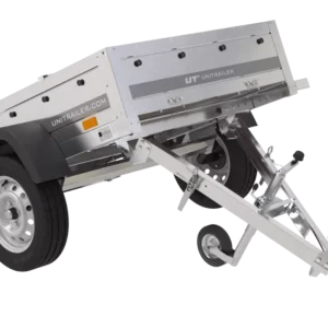 Kleinanhänger für Pkw Garden Trailer 150 KIPP 150×106 cm 750 kg [mit Flachplane, Planenträgern, Stützrad]-Neu